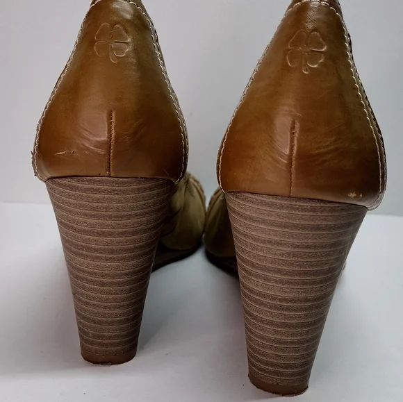 Lucky Brand "Grace" leather wedges shoes size 10M - Picture 8 of 11